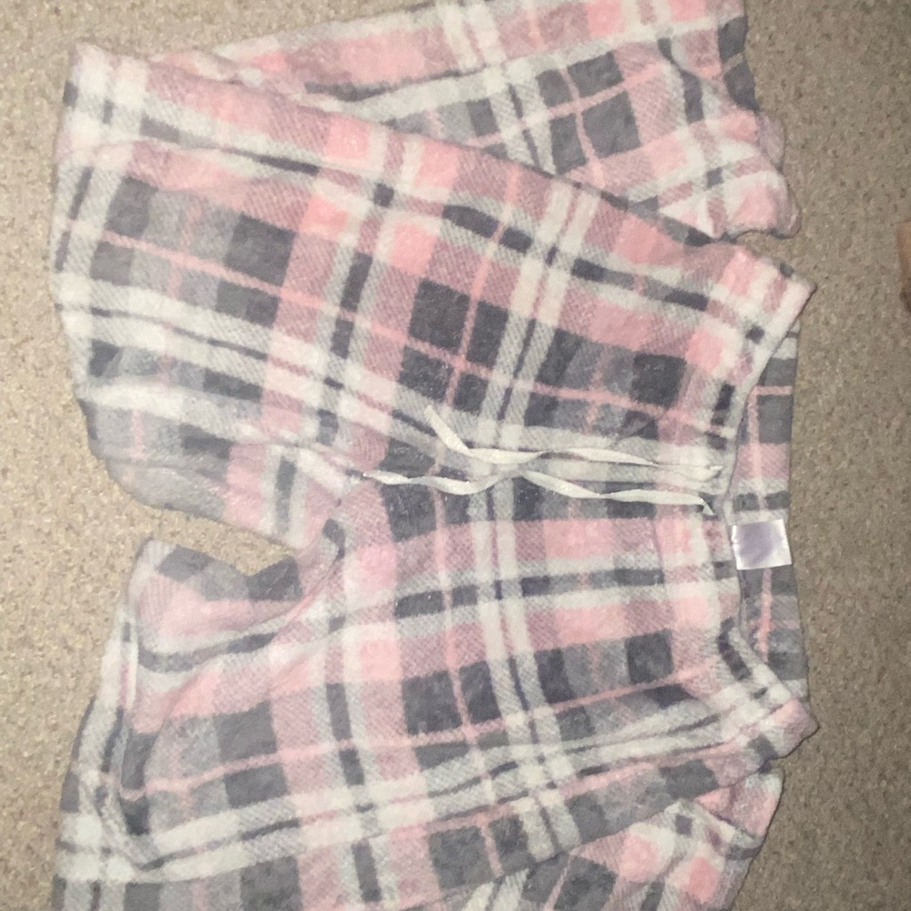 Cozy Pink and Gray Plaid Lounge pants